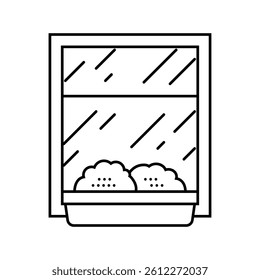 window boxes urban gardening line icon vector. window boxes urban gardening sign. isolated contour symbol black illustration
