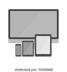 Window, browser, responsive, gadget icon vector image. Can also be used for seo, digital marketing, technology. Suitable for use on web apps, mobile apps and print media.