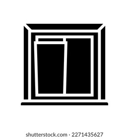 window building structure glyph icon vector. window building structure sign. isolated symbol illustration