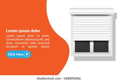 window business concept - window banner for marketing system.