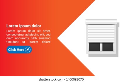 window business concept - window banner for marketing system.