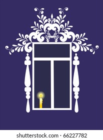 window and candle