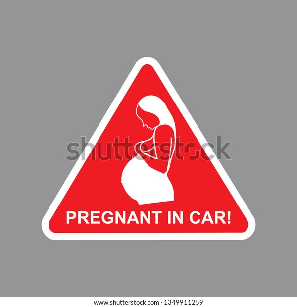 WINDOW CAR STICKER\
PREGNANT WOMAN IN CAR
