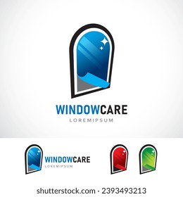 Window Care Logo Design Template