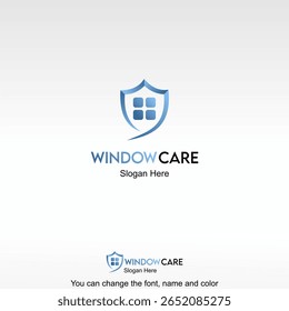 Window Care Logo Template Design Vector