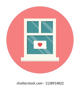 window cartoon vector. heart vector. Heart window. wallpaper.