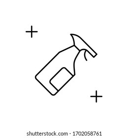 Window cleaner icon. Simple line, outline vector elements of housework for ui and ux, website or mobile application