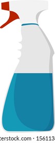 Window cleaner, illustration, vector on white background.