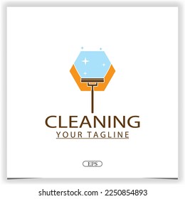 window cleaner logo premium elegant template design vector eps 10
