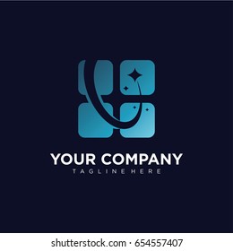 Window Cleaner Logo Template Design