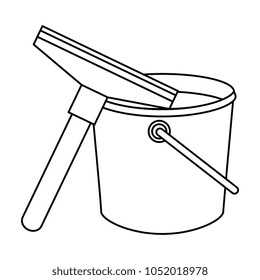 window cleaner with plastic bucket