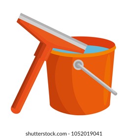 window cleaner with plastic bucket
