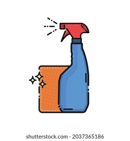 Window cleaner with a polishing cloth