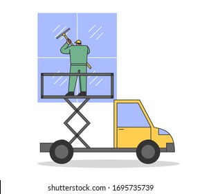 Window Cleaning Cartoon Man Images Stock Photos Vectors Shutterstock