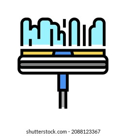 vector de icono del color de la chilla de los accesorios de limpieza de ventanas. signo de exprimidor de accesorios de limpieza de ventanas. ilustración de símbolo aislado