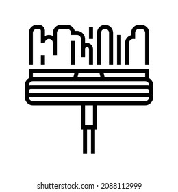 window cleaning accessory squeegee line icon vector. window cleaning accessory squeegee sign. isolated contour symbol black illustration
