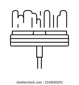 window cleaning accessory squeegee line icon vector. window cleaning accessory squeegee sign. isolated contour symbol black illustration