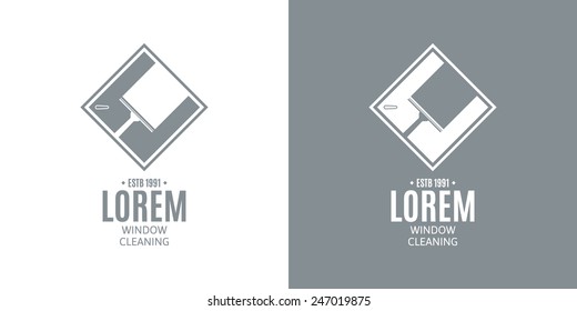Window Cleaning Company Vector Emblem