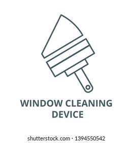 Window cleaning device vector line icon, linear concept, outline sign, symbol