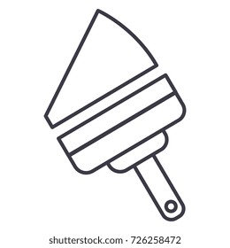 window cleaning device vector line icon, sign, illustration on background, editable strokes