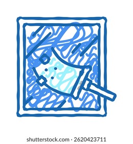 window cleaning doodle icon sketch vector. window cleaning sign. isolated symbol illustration