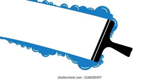 servicio de limpieza de ventanas, limpieza y mantenimiento. icono o logotipo de la línea de la herramienta de limpieza de Windows. Lavado de caricaturas, vector de higiene. Lavar el vaso con un icono o símbolo de apriete. Limpie o limpie las herramientas.