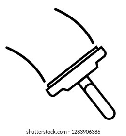 Icono de limpieza de ventanas. Imagen de cliente aislada en fondo blanco