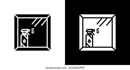 Símbolo de Vector simple de diseño de icono de limpieza de ventanas