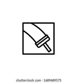 Window cleaning icon in linear, outline icon isolated on white background