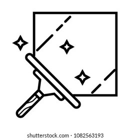 Window cleaning icon - vector logo element or symbol