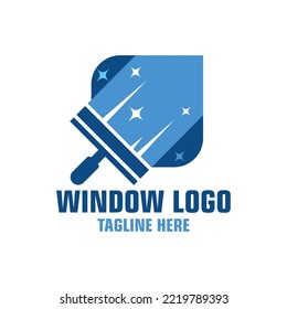 Window Cleaning Logo Design Template Inspiration, Vector Illustration.