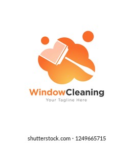 Window Cleaning Logo Vector Template. Window cleaning icon.