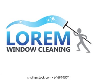 Window Cleaning Logo Vector Template Design