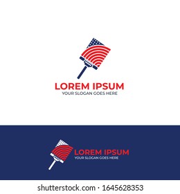 Window cleaning & painting logo template vector eps