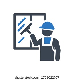 Window Cleaning Service Icon Isolated On White Background 

