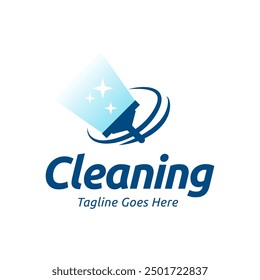 Window cleaning service logo. Window glass cleaning vector logo