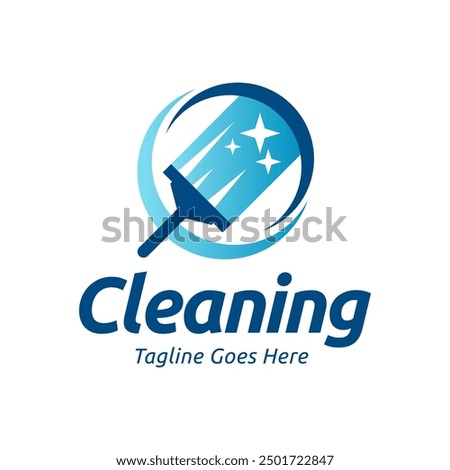 Window cleaning service logo. Window glass cleaning vector logo