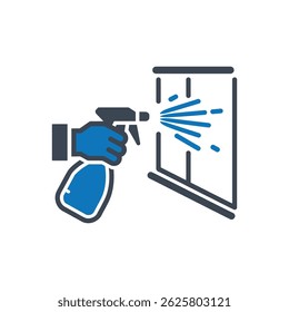 Window Cleaning Spray Icon Isolated On White Background
