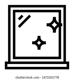 window cleaning thin line vector icon