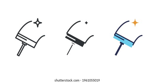 window cleaning vector icon shiny