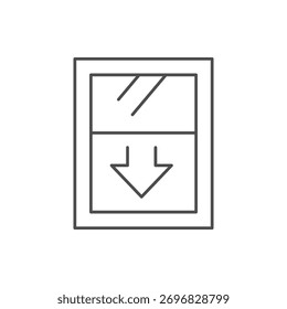 Symbol für Rahmenlinie des Fensters