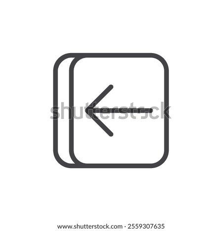 Window collapse left icon Logo symbol outline set