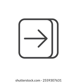 Window collapse right icon Logo symbol outline set
