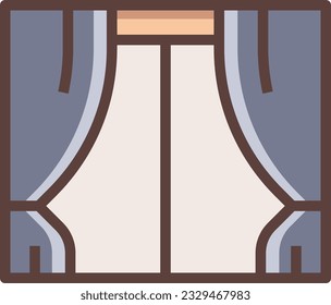Window Color Line Icon - Single Icon, Vector