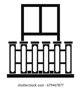 Window with columns icon. Simple illustration of window with columns vector icon for web