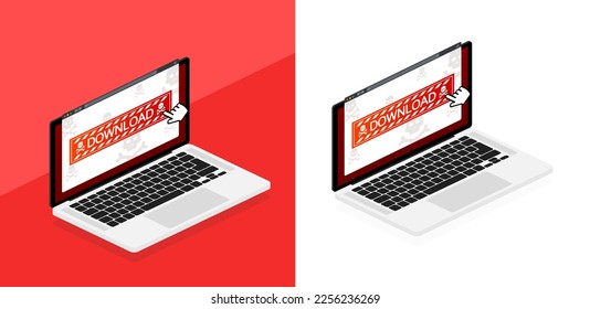 Window computer virus. Beware of downloading viruses. Emergency notification. Phishing or hacker.