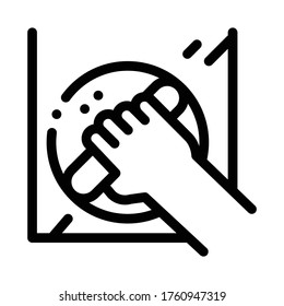 window control handle icon vector. window control handle sign. isolated contour symbol illustration