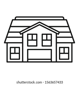Window cottage icon. Outline window cottage vector icon for web design isolated on white background