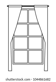 window with courtain icon