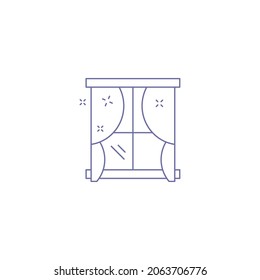 window cover cleaning icon vector